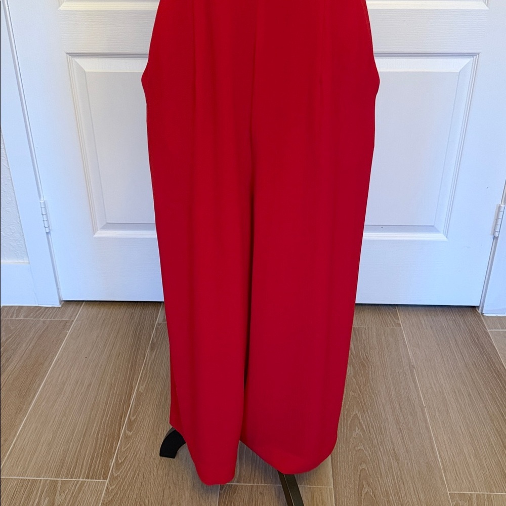 Whistles Red Ruffle-Shoulder Jumpsuit - Picture 3 of 14